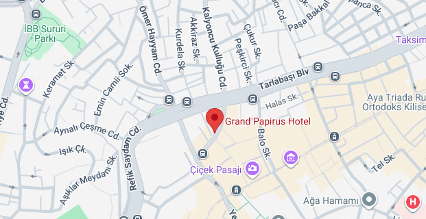 Papirüs Otel Lokasyon